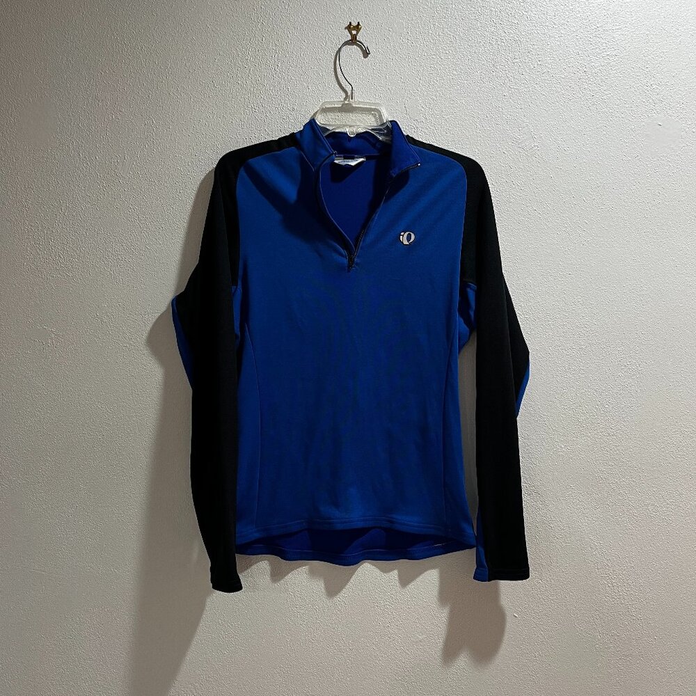 PEARL IZUMI Women's  Blue & Black Long-Sleeve Quarter-Zip Top - Size M